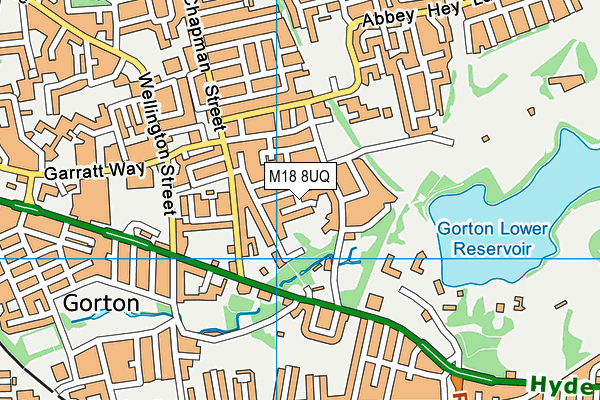 M18 8UQ map - OS VectorMap District (Ordnance Survey)