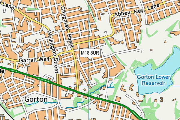 M18 8UR map - OS VectorMap District (Ordnance Survey)