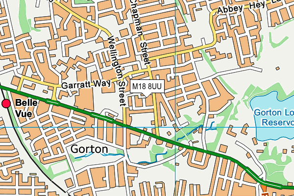 M18 8UU map - OS VectorMap District (Ordnance Survey)