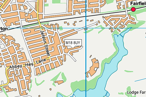 M18 8UY map - OS VectorMap District (Ordnance Survey)