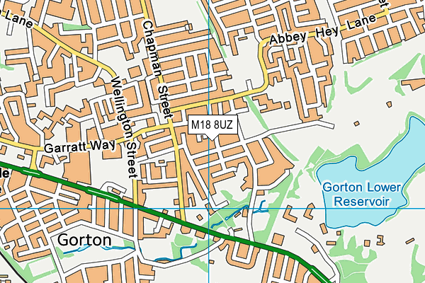 M18 8UZ map - OS VectorMap District (Ordnance Survey)