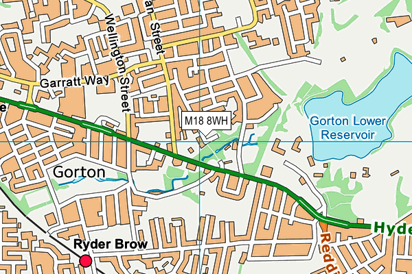 M18 8WH map - OS VectorMap District (Ordnance Survey)