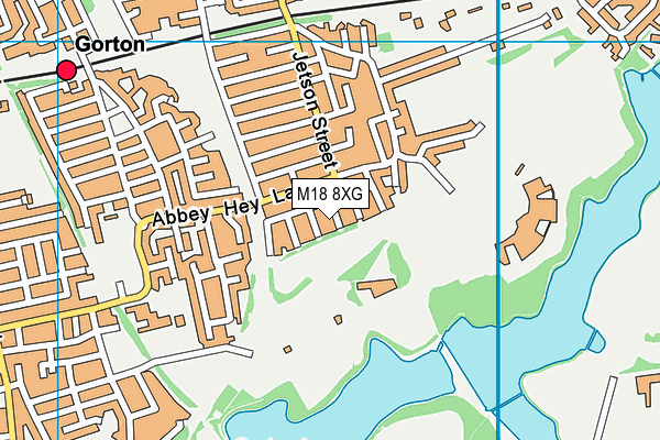 M18 8XG map - OS VectorMap District (Ordnance Survey)