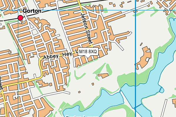 M18 8XQ map - OS VectorMap District (Ordnance Survey)