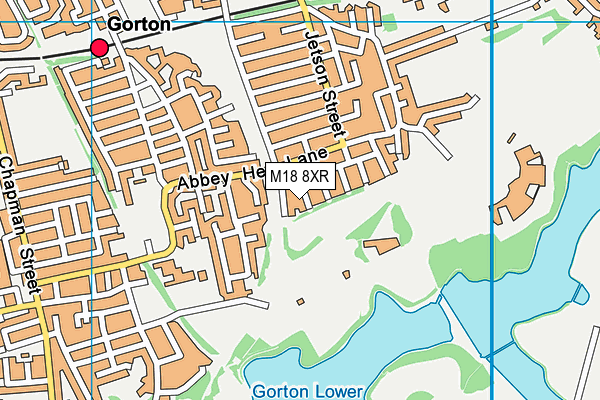 M18 8XR map - OS VectorMap District (Ordnance Survey)