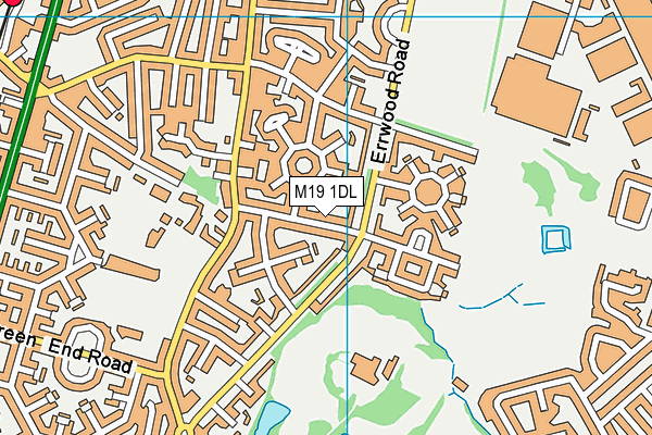 M19 1DL map - OS VectorMap District (Ordnance Survey)