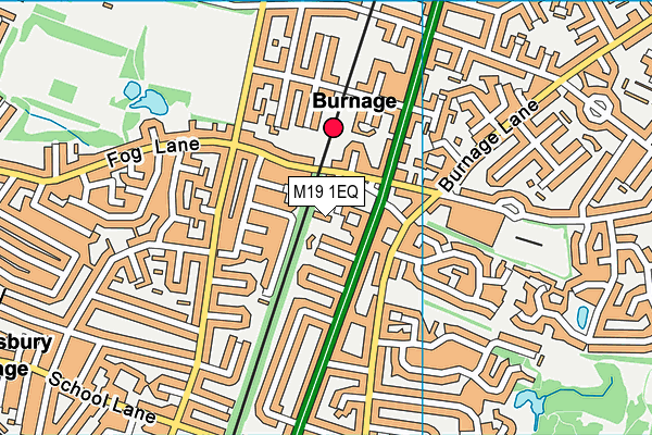 M19 1EQ map - OS VectorMap District (Ordnance Survey)