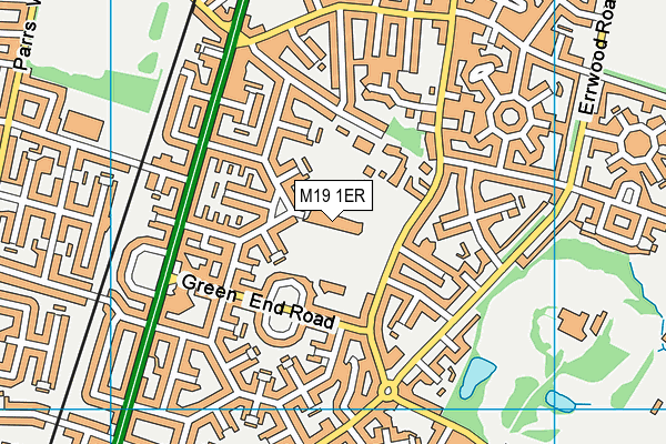M19 1ER map - OS VectorMap District (Ordnance Survey)
