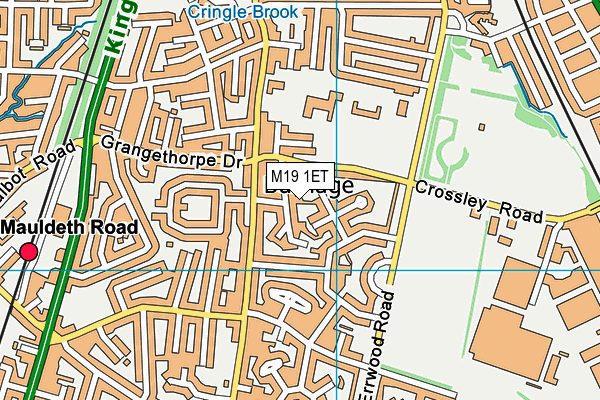 M19 1ET map - OS VectorMap District (Ordnance Survey)