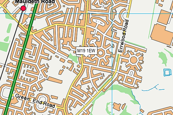 M19 1EW map - OS VectorMap District (Ordnance Survey)