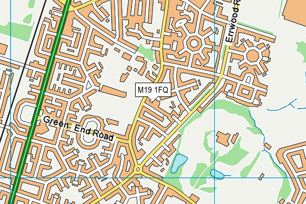 M19 1FQ map - OS VectorMap District (Ordnance Survey)