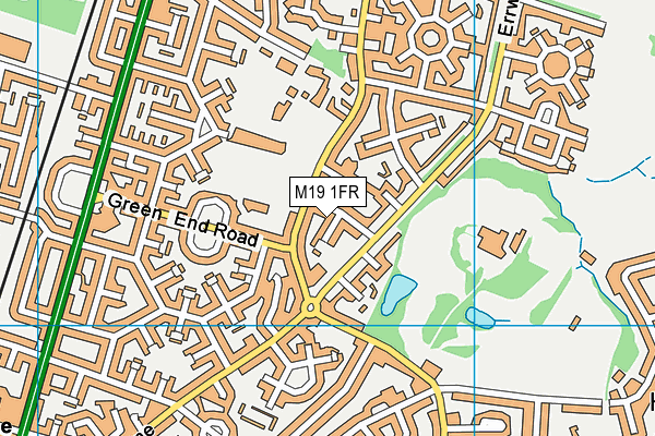 M19 1FR map - OS VectorMap District (Ordnance Survey)