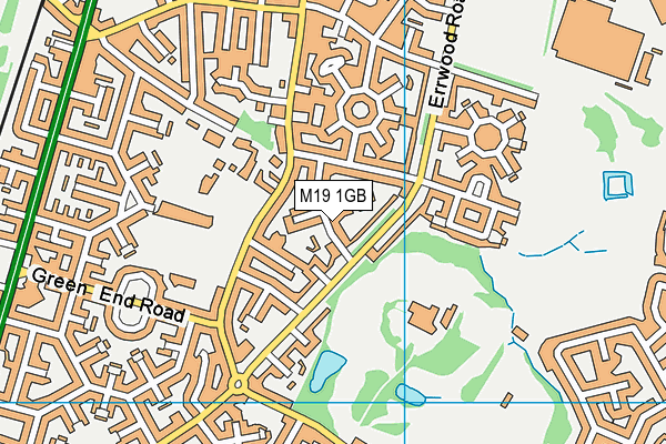 M19 1GB map - OS VectorMap District (Ordnance Survey)