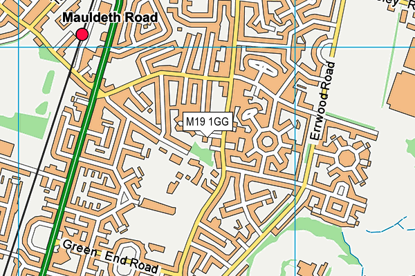 M19 1GG map - OS VectorMap District (Ordnance Survey)