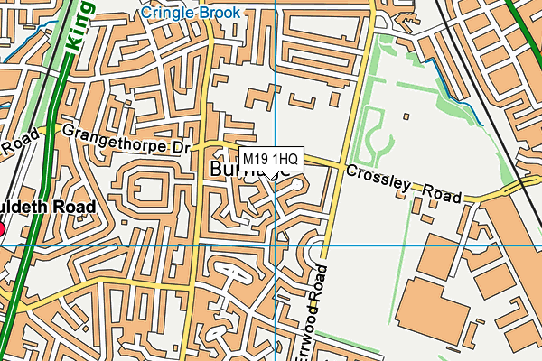 M19 1HQ map - OS VectorMap District (Ordnance Survey)