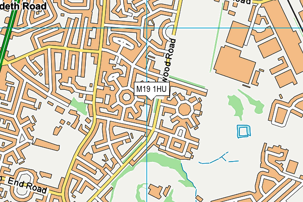 M19 1HU map - OS VectorMap District (Ordnance Survey)