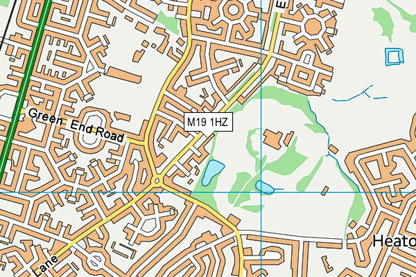 M19 1HZ map - OS VectorMap District (Ordnance Survey)