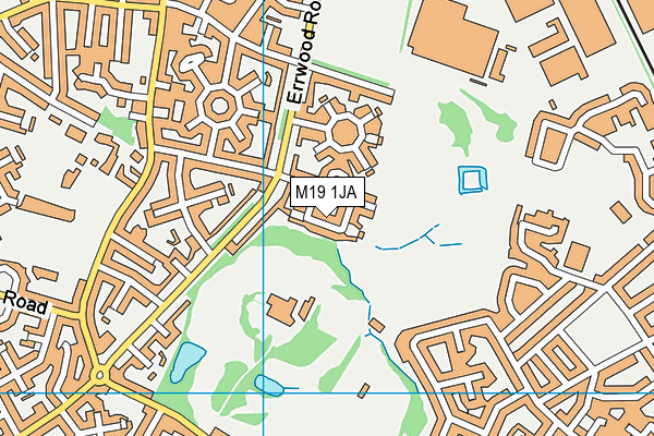 M19 1JA map - OS VectorMap District (Ordnance Survey)