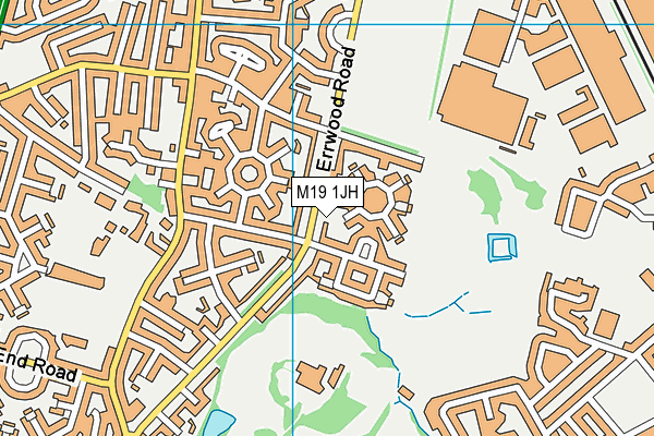 M19 1JH map - OS VectorMap District (Ordnance Survey)