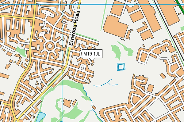M19 1JL map - OS VectorMap District (Ordnance Survey)
