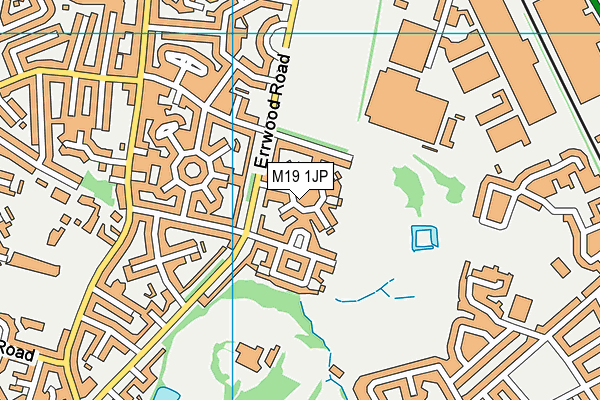 M19 1JP map - OS VectorMap District (Ordnance Survey)