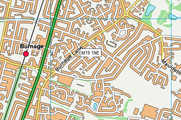 M19 1NE map - OS VectorMap District (Ordnance Survey)