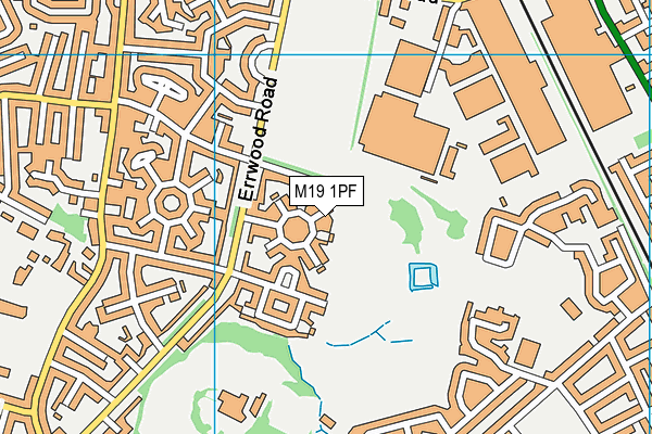 M19 1PF map - OS VectorMap District (Ordnance Survey)