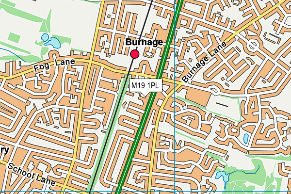 M19 1PL map - OS VectorMap District (Ordnance Survey)