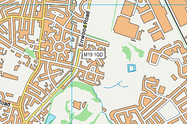 M19 1QD map - OS VectorMap District (Ordnance Survey)