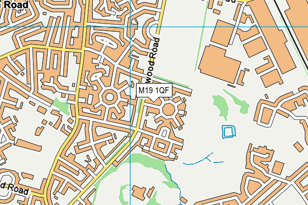 M19 1QF map - OS VectorMap District (Ordnance Survey)