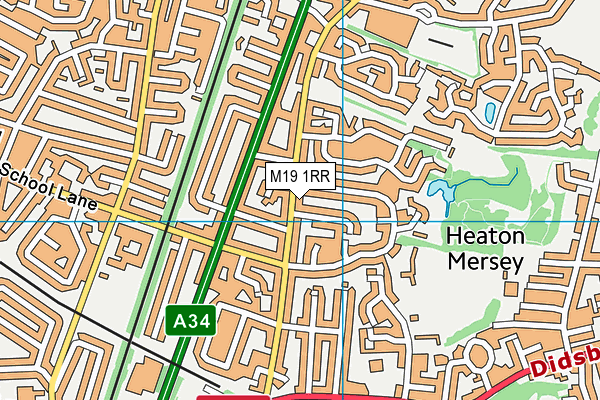 M19 1RR map - OS VectorMap District (Ordnance Survey)