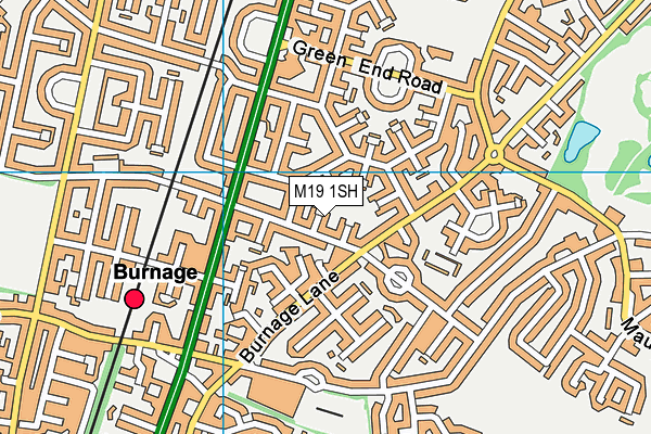 M19 1SH map - OS VectorMap District (Ordnance Survey)