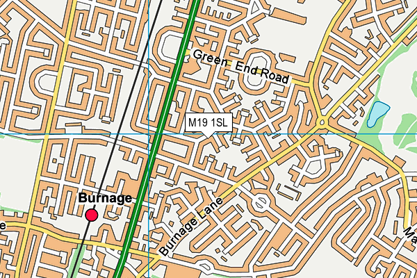 M19 1SL map - OS VectorMap District (Ordnance Survey)