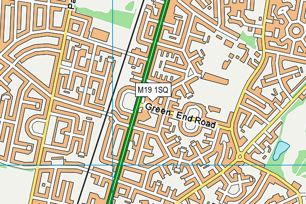 M19 1SQ map - OS VectorMap District (Ordnance Survey)