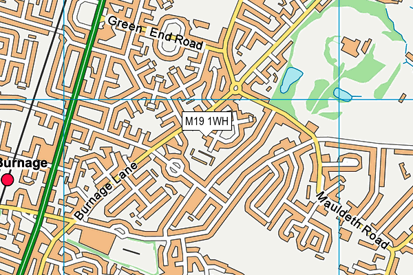 M19 1WH map - OS VectorMap District (Ordnance Survey)