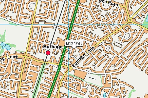 M19 1WR map - OS VectorMap District (Ordnance Survey)