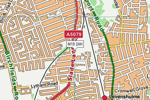 Rushford Park map (M19 2AH) - OS VectorMap District (Ordnance Survey)