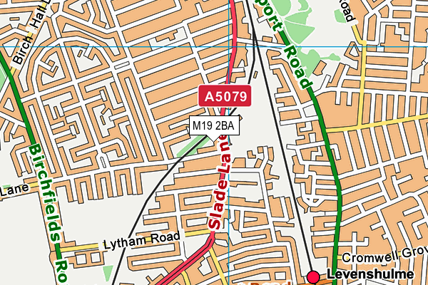 M19 2BA map - OS VectorMap District (Ordnance Survey)