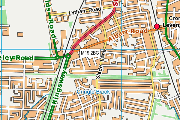 M19 2BG map - OS VectorMap District (Ordnance Survey)