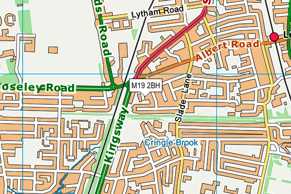 M19 2BH map - OS VectorMap District (Ordnance Survey)