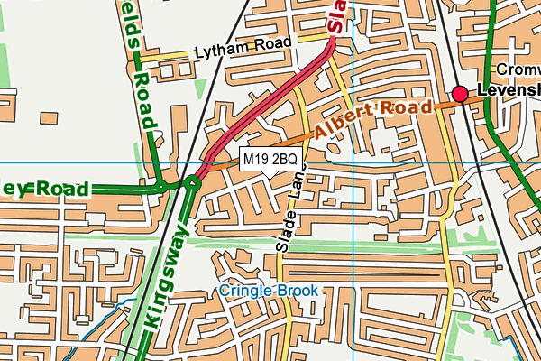 M19 2BQ map - OS VectorMap District (Ordnance Survey)