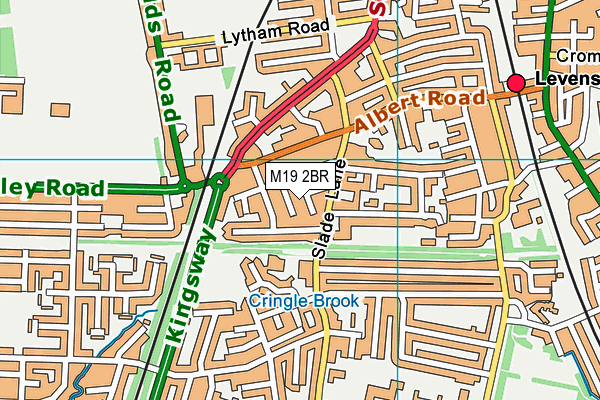 M19 2BR map - OS VectorMap District (Ordnance Survey)