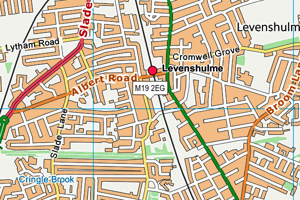 M19 2EG map - OS VectorMap District (Ordnance Survey)