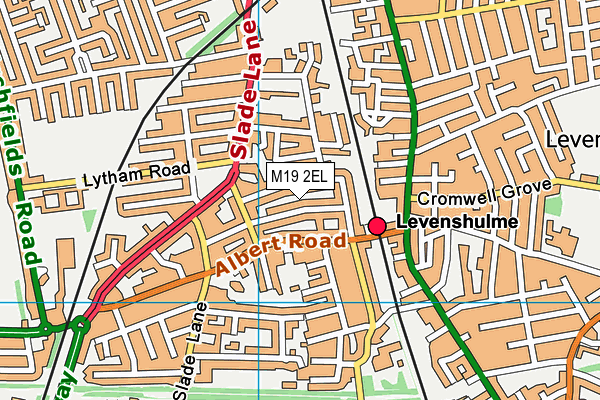 M19 2EL map - OS VectorMap District (Ordnance Survey)