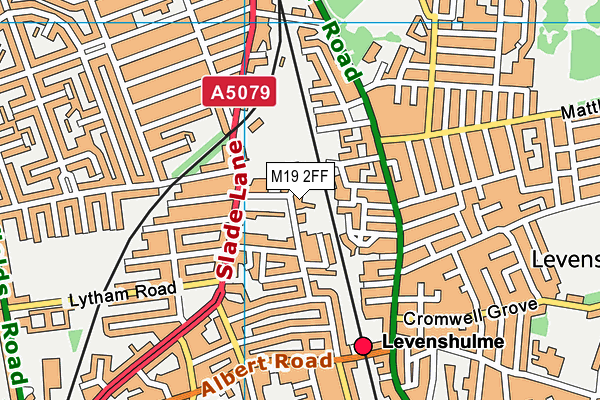 M19 2FF map - OS VectorMap District (Ordnance Survey)