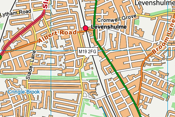 M19 2FG map - OS VectorMap District (Ordnance Survey)