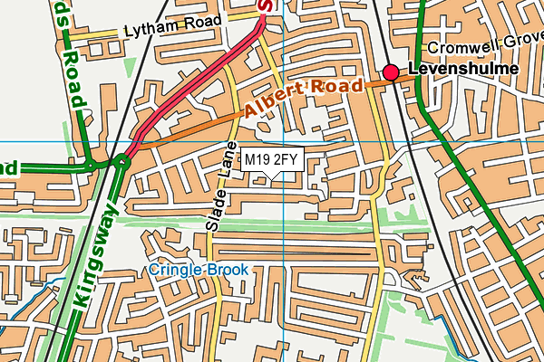 M19 2FY map - OS VectorMap District (Ordnance Survey)