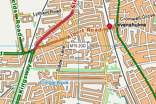 M19 2GD map - OS VectorMap District (Ordnance Survey)