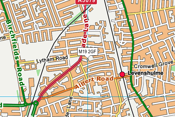 M19 2GF map - OS VectorMap District (Ordnance Survey)