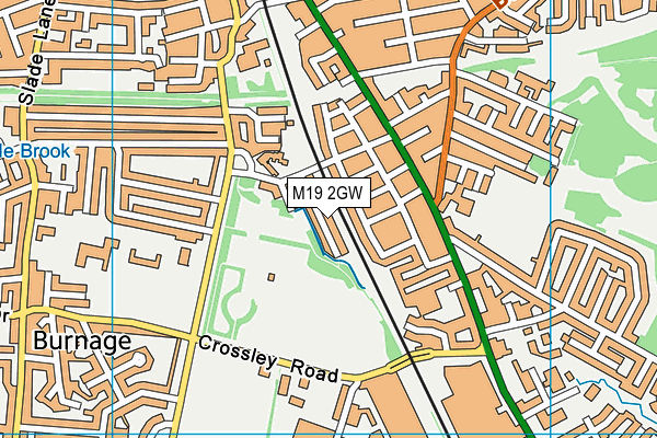 M19 2GW map - OS VectorMap District (Ordnance Survey)